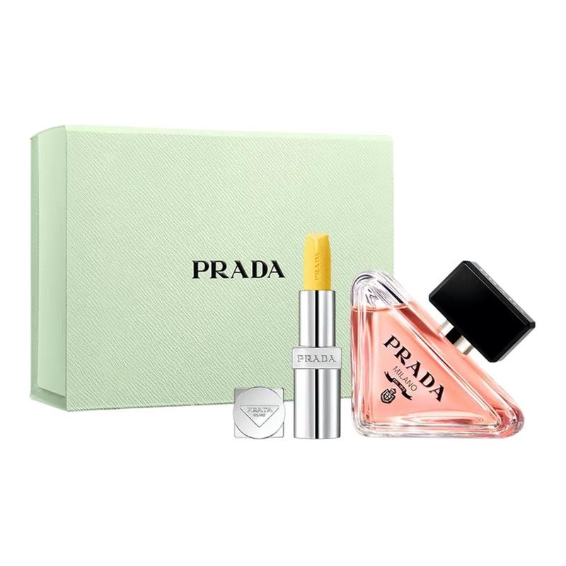 Набор парфюма Prada Помада I Am Unpredictable EDP Белый мускус Набор из двух предметов: Мой непредсказуемый женский парфюм 50 мл + Бальзам для губ #U002 Бананово-желтый 3,8 г