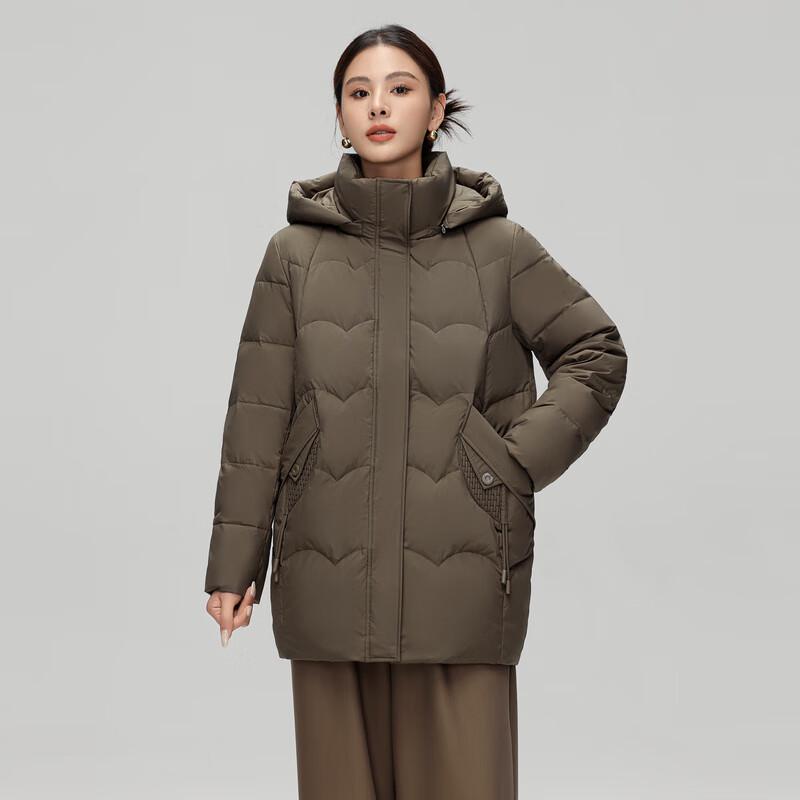 

XueZhongFei Women s Mid-Length Down Jacket X40143376F 180/100A
