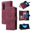 For Samsung Z Fold 4 mobile phone leather case retro matte insert card zipper wallet folding mobile phone case