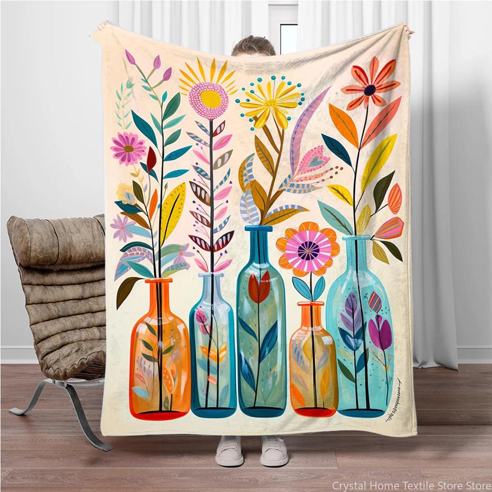 

Flannel Throw Blanket Beautiful Bottle HD 3D Printing,suitable for sofas,beds,offices,travel,camping chairs,warm blanket Gift 75cmx90cm