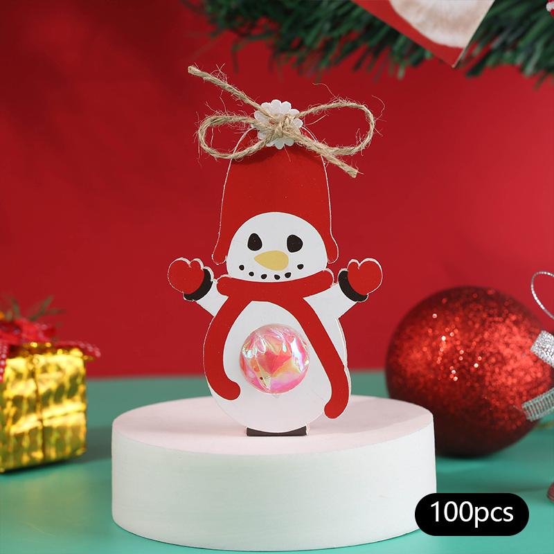 

100 шт. новогодний мультяшный гном конфеты подарочная упаковка упаковка рождественские леденцы бумажные открытки дети 100PC