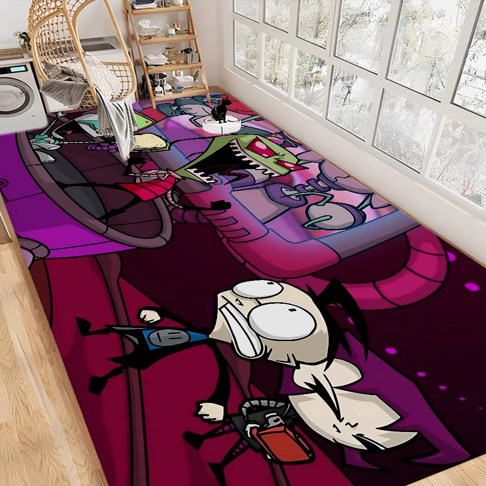 Invader Zim Hippie Bathroom Mat Anti-slip Absorb Water Long Strip Cushion Bedroon Mat Hotel Decor Mat