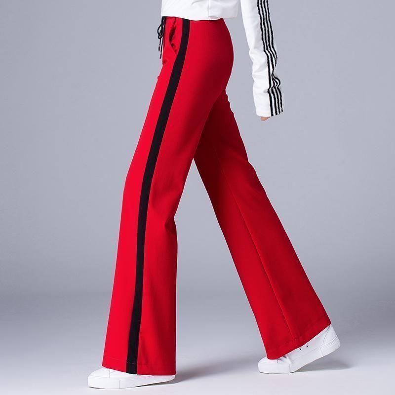 Sport Pants for Women Spring Autumn New Loose Draping Straight High Waist Square Dance Casual Pants