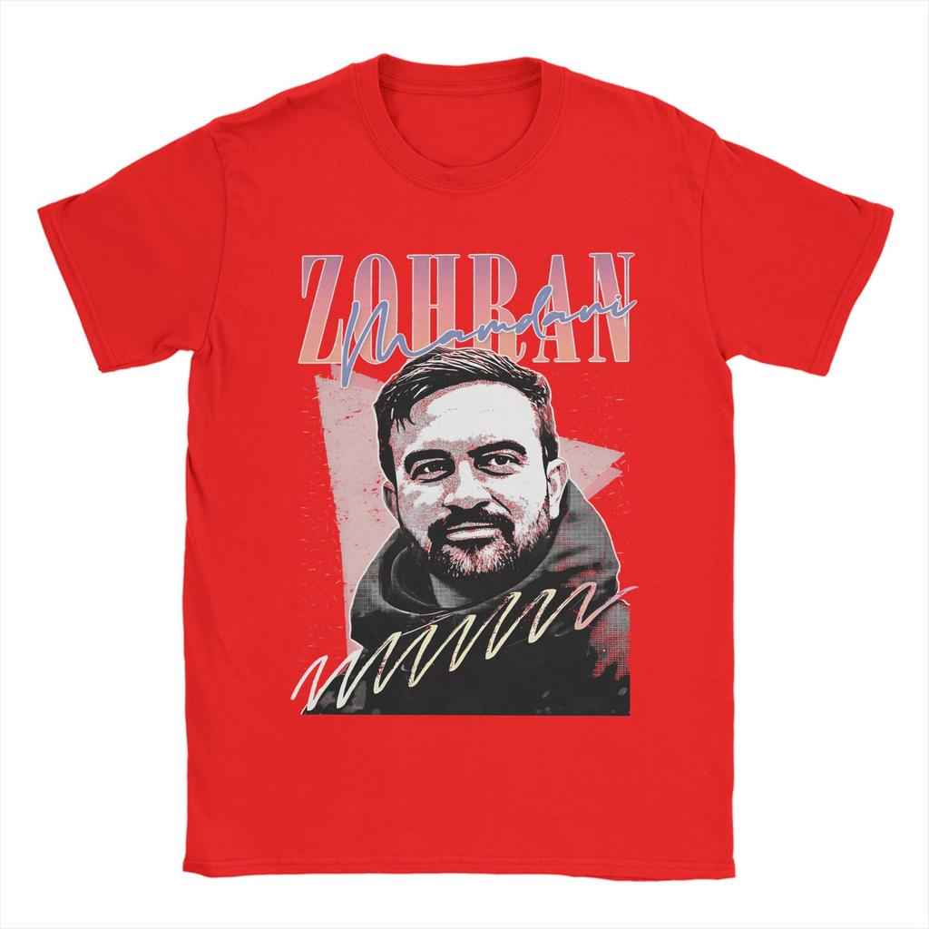 Zohran Mamdani T-Shirt for Men Vintage Cotton Tees O Neck Short Sleeve T Shirt Plus Size Clothing