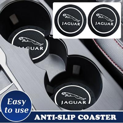 Auto Wasserbechermatte Innen Anti-Rutsch-Matte Becher Silikon Aufbewahrungsmatte Styling Für Jaguar XF XE XJ F-Pace X-Type S-Type F-Type E-Pace I-PACE XK