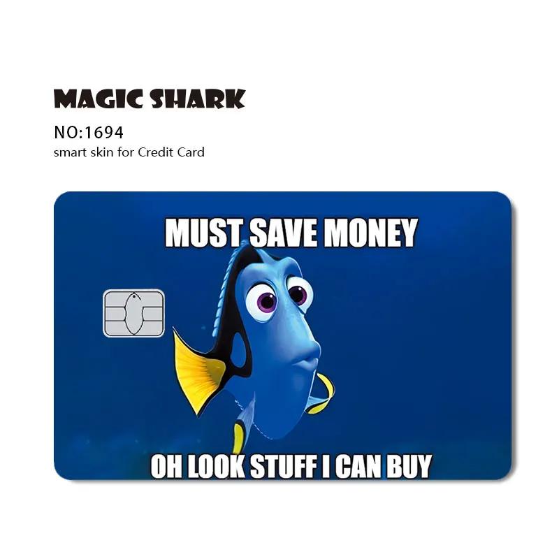 100% New Arrival Conch Money Bow Anime Speend or Save Meme Credit Card Film Debit Card Sticker Skin