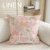 Small Floral Plaid Cushion Cover Linen Decorative Pillowcase Set Pcs X X X Breathable Washable Sofa Cushion Cover