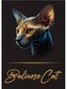 Cats Breeds Balinese Chausie Cheetoh Cat Portrait Poster Canvas Painting Abstract Animal Pet Wall Picture Living Room Home Decor