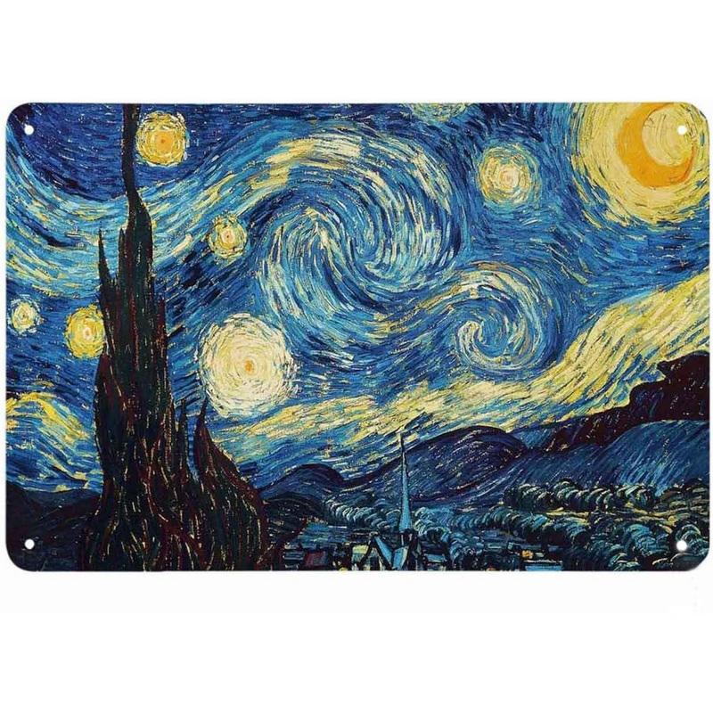 Metal Tin Signs Panam Stary Night Wall Decoration Plaque Vintage Art Poster Iron Painting for Man Cave Home Cafe Garden Club Bar