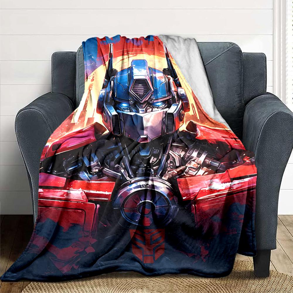 1Pc Transformers Cybertronian Warriors Blanket For Couch Bed Plush Cozy Fuzzy Blanket Super Soft Warm Blankets For Fall And Winter 091880