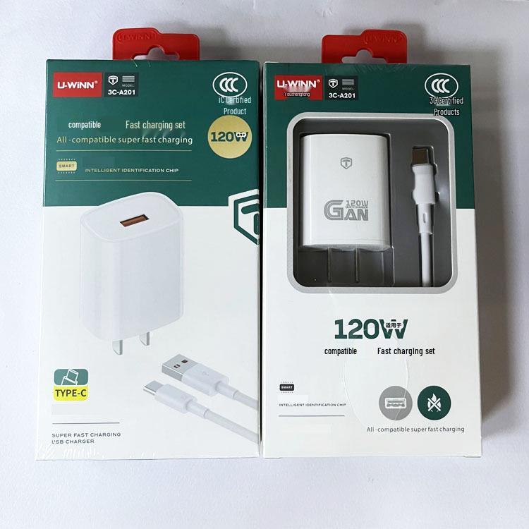 120W GaN Fast Charger for Huawei, OV, Mi - Type-C Compatible