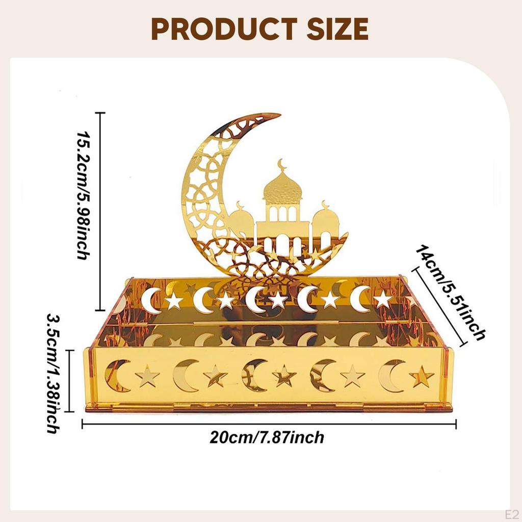 Ramadan Serving Tray Table Decor Gift Versatile Food Storage Container Decoration for