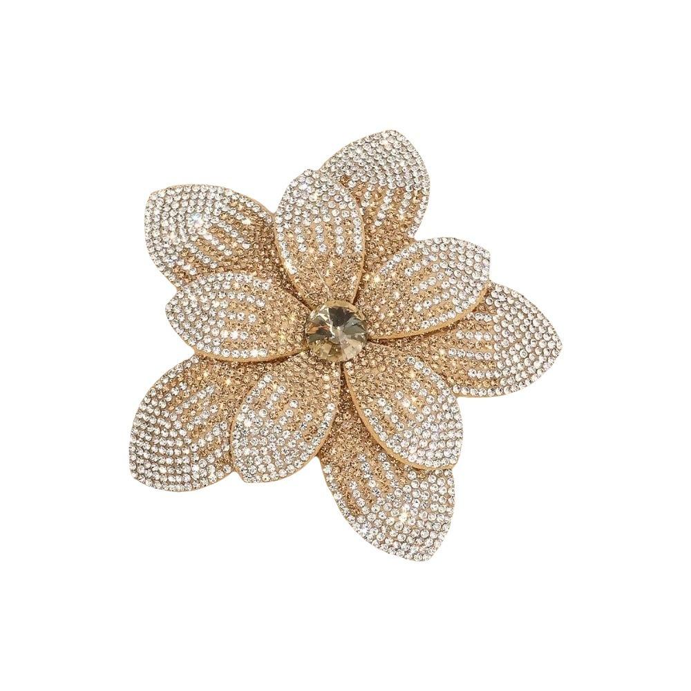 Barrettes Rhinestone Hair Clip Double-layer Spring Clips Retro Flower Hair Clip  Hair Accessories
