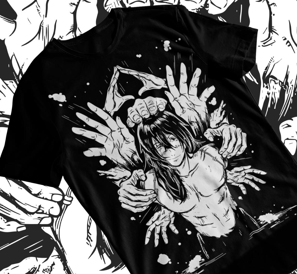 Jujutsu Kaisen Mahito Curse Anime Manga Short Sleeve T-shirt Soft Tee L