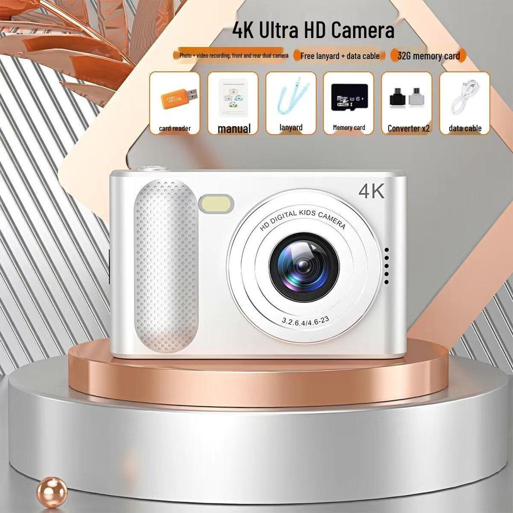 100MP Dual CCD Retro Student Card Camera - Uploadable & Portable