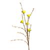 Yellow Berry Rose Artificial Flowers 75cm PE Stem Wedding Home Decor
