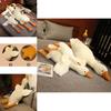 Huge 19.7/35.4/51.2in White Goose Plush Sleeping Toy Cushion For Kids
