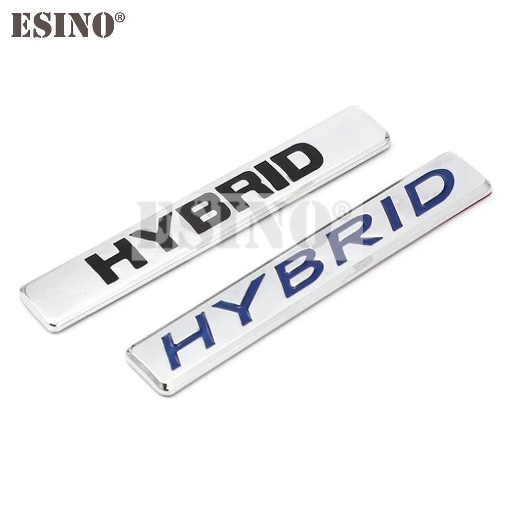 Car Styling Hybrid 3D Rear Trunk Metal Chrome Zinc Alloy Emblem Badge Decal for Toyota Corolla Camry Prius Prado RAV-4 Tundra EA8