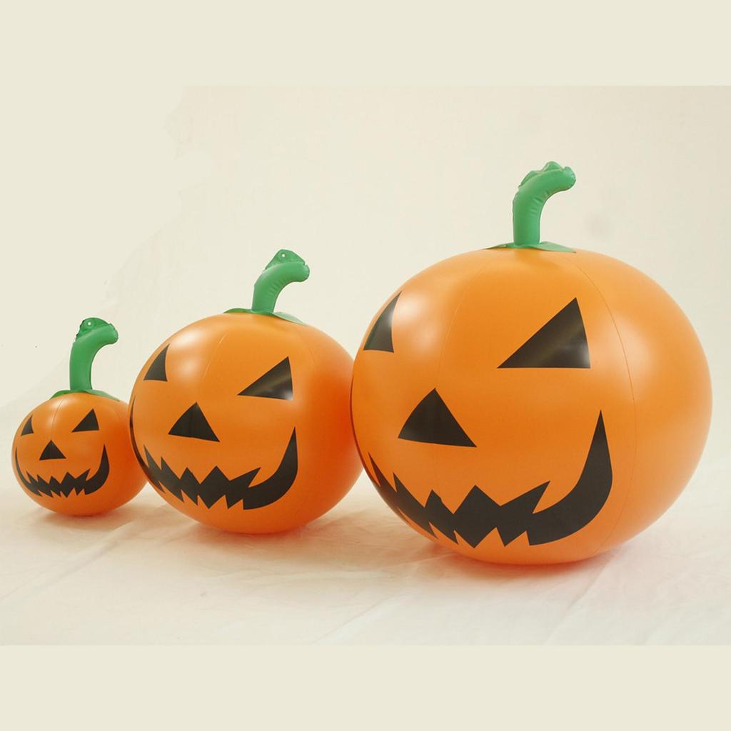 Inflatable Pumpkin Ball Party Supplies Ornament Halloween Pumpkin Decoration Orange Cute for Corridor Home Garden Yard Outdoor