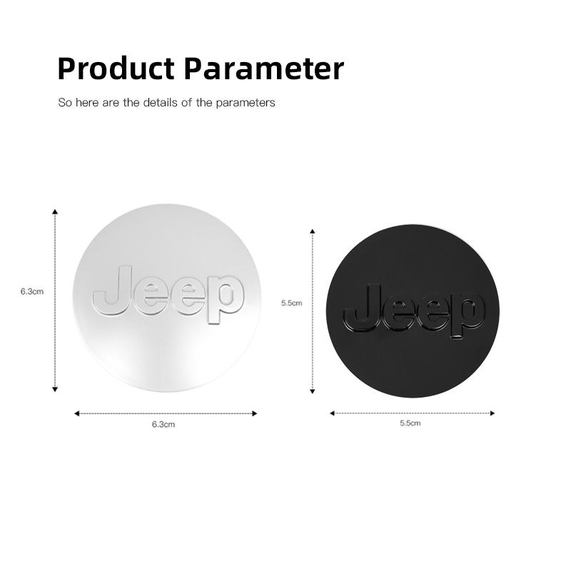 4PCS Car Wheel Center Cover Auto Emblem Hub Cap For Jeep Grand Cherokee Wrangler JK Gladiator Compass Renegade Patriot Liberty C