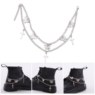 Delicate Boot Chain Punk Shoe Chain Boot Bracelet Double Layer Cool Aesthetic Chain for Daily Wear and Parties