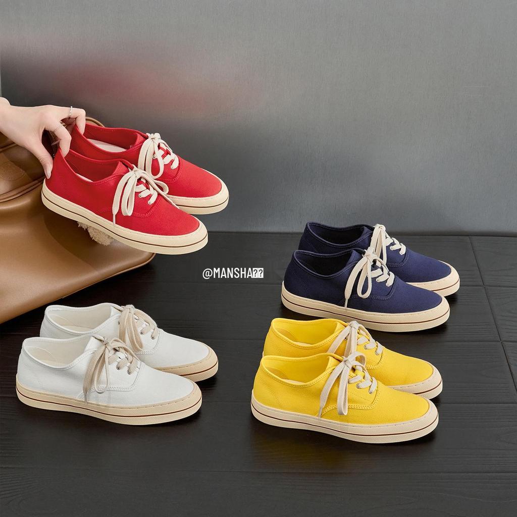 Korean Style Multi-color Canvas Slip-on Women's Shoes - Comfortable, Height-Increasing, Casual Spring/Summer Sneakers
