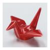 Mino Ware Origami Crane Chopstick Rests (approx. 5x6cm) & 22.5cm Red and White Chopsticks Pair Set, Chizuru Kanki (Thousand Cranes, Ten Thousand