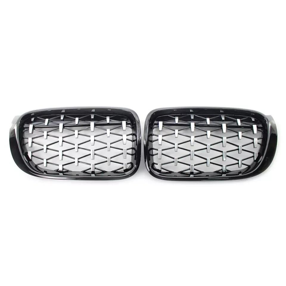 For BMW X3 F25 X4 F26 2014 2015 2016 2017 Diamond Style Car Grille Front Bumper Sport Kidney Racing Grill Black Replace Parts