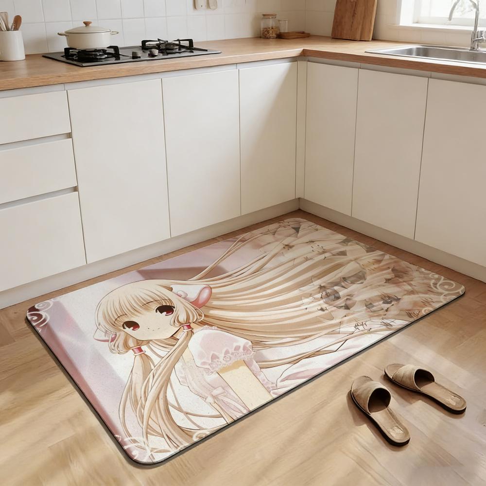 decorate-Chobits Floor Mat Non-slip Quick-dry Diatomaceous Earth Bath Mat, Absorbent Doormat