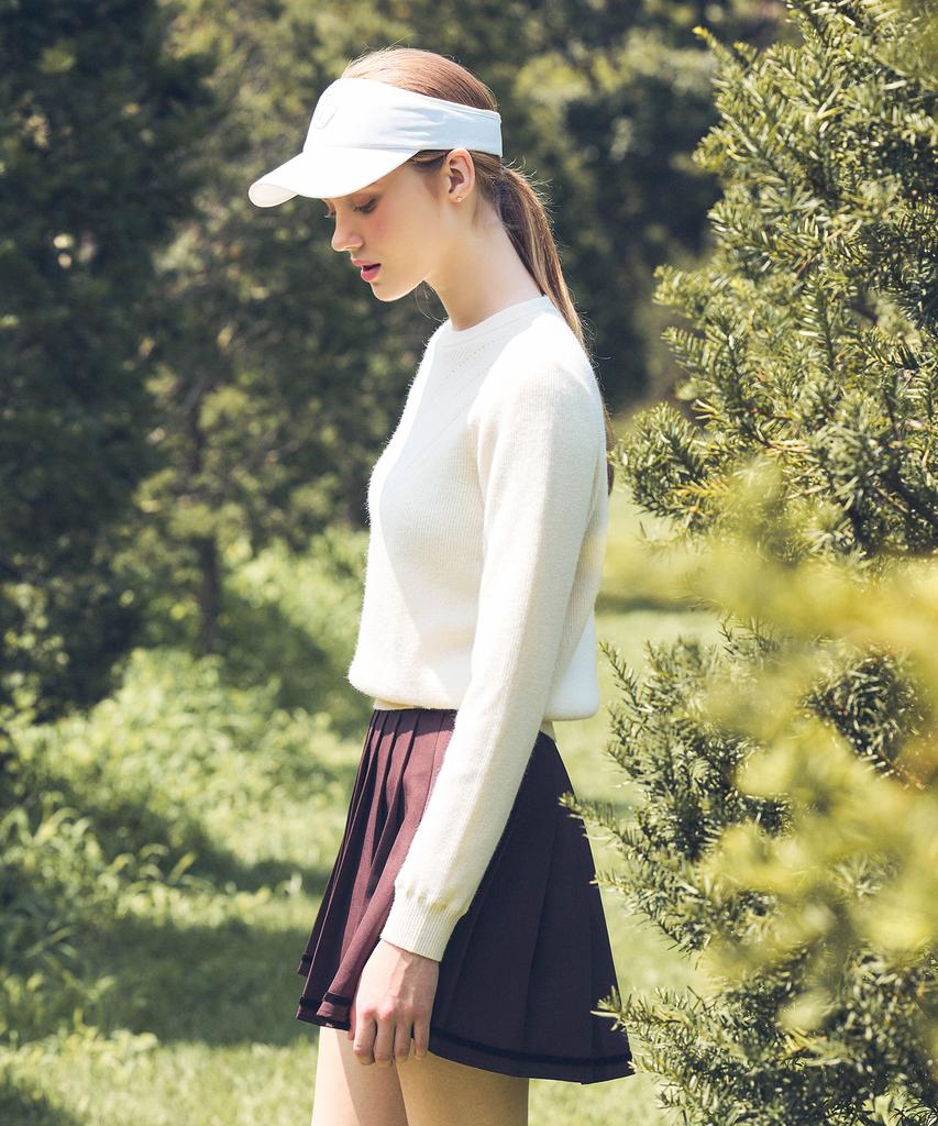 LORDLOAR Muffler Pullover Windproof Knit Ivory