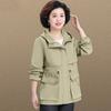 Noble Lady Spring-Autumn Hooded Jacket for Middle-Aged and Elderly Women - 2026 New Style