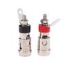 2Pcs  Nickel Plated 2Mm/4Mm L Banana Audio Plug Jack Socket Connector Amplifier Terminal Spring Loaded Binding Post