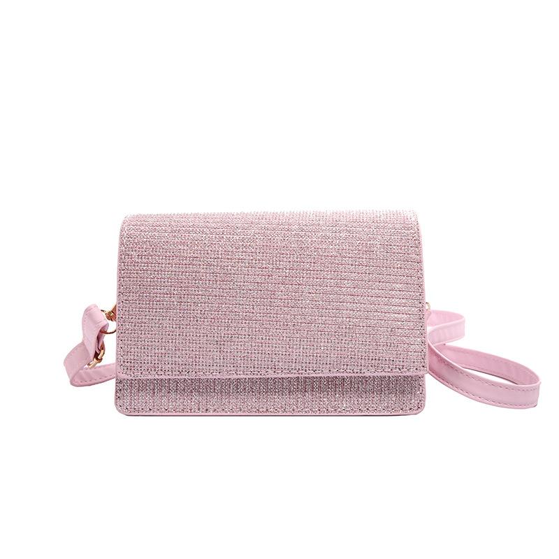

Літня блискуча невелика жіноча сумка в іноземному стилі 2024, нова модна модна універсальна сумка-мессенджер, універсальна маленька квадратна жіноча сумка для приміських поїздок рожевий