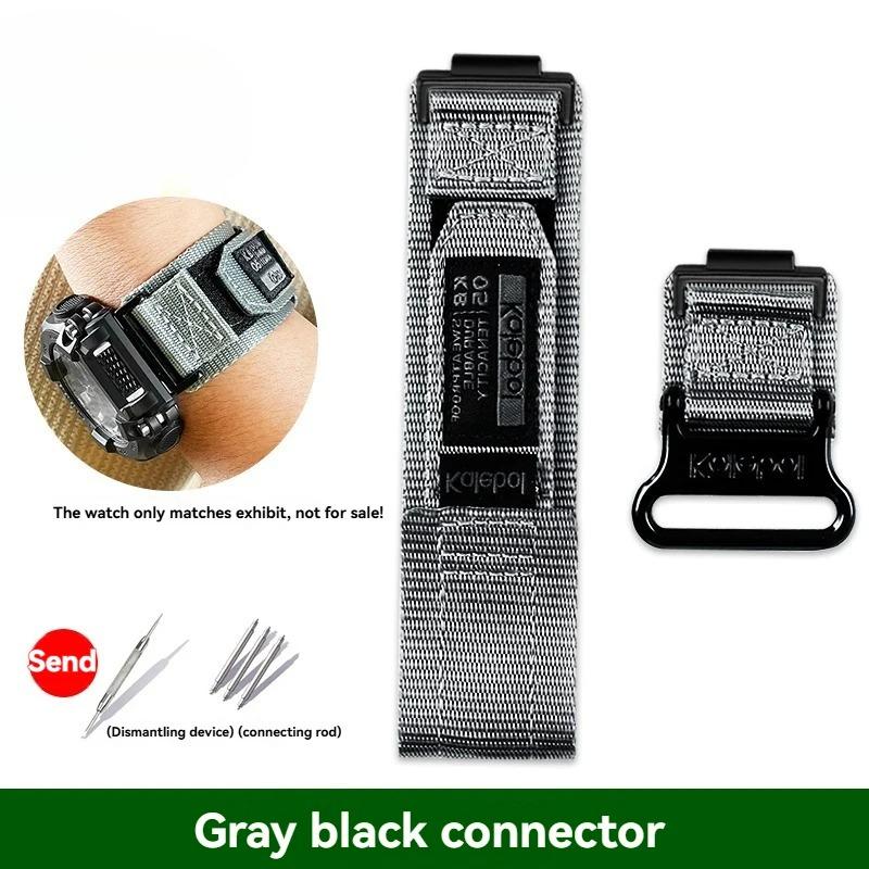 Nylon-Canvas-Uhrenarmband Für Casio G-SHOCK Uhrband GA-900 GA700 GA110/100 GM110 modifiziertes Sport-Armband für Herren schwarz