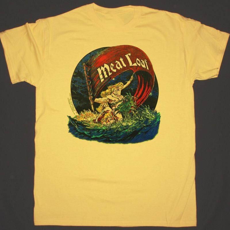 Vtg MEAT LOAF Band NEVERLAND EXPRESS TOUR Cotton Yellow All Size Shirt SE438 Unisex T-Shirt S