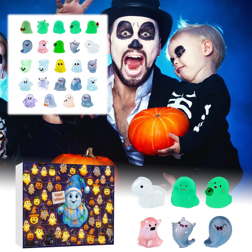 3D, 24pc Draw Halloween Glowing Gifts, Countdown Calendar