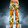 Women's Halloween Print Drawstring Wide Leg Pants for Casual Home Wear
