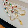 Vintage Happy Dopamine Vibe Natural Freshwater Baroque Pearl Necklace Gypsy Collarbone Chain