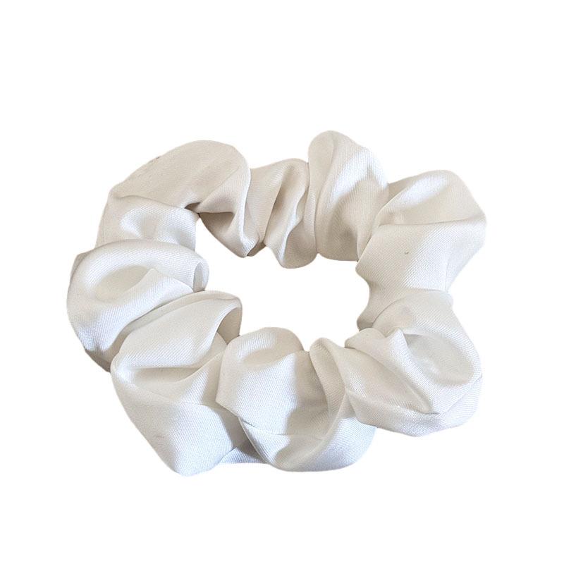 Solid Color High Elasticity Hair Tie with Leather Case for Women's Ponytails