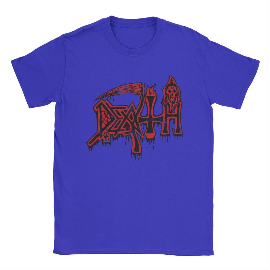 Death Band T-Shirt für Herren Lässig 100% Baumwolle T-Shirt Rundhalsausschnitt Kurzarm T-Shirts Bedruckte Kleidung