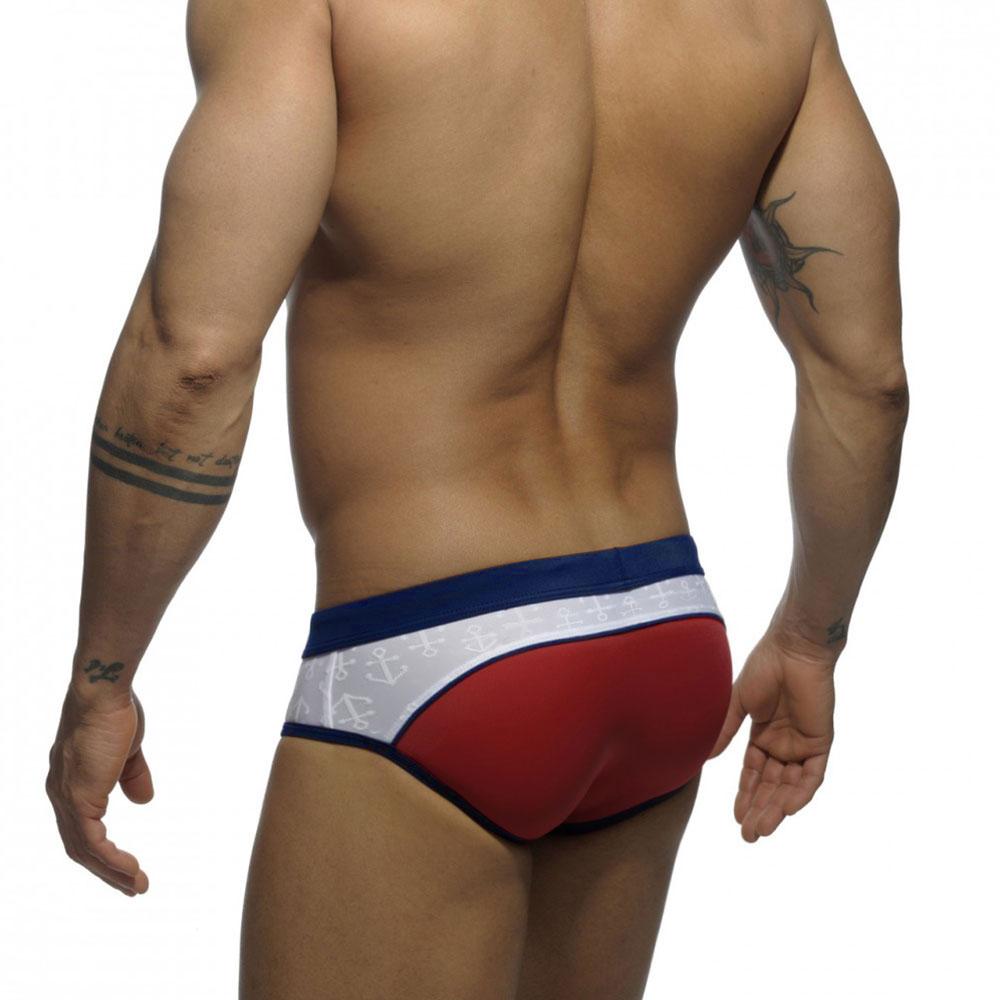 UXH Brand Men Swim Briefs Low Waist Tight Fit Sexy Swimwear Beach Wear Tanning Surfing