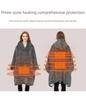 USB Three-Zone Heated Hooded Blanket – Thick, Wearable, Large Size, European & American Style