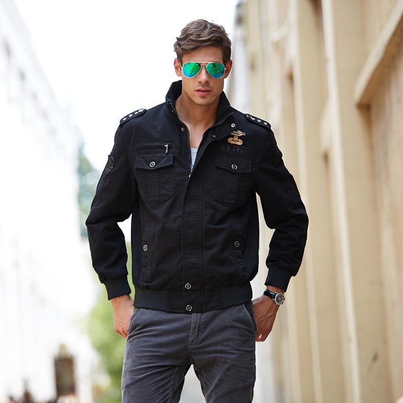 

Мужская повседневная куртка большого размера из хлопка с потертостями и воротником-стойкой XXXXL