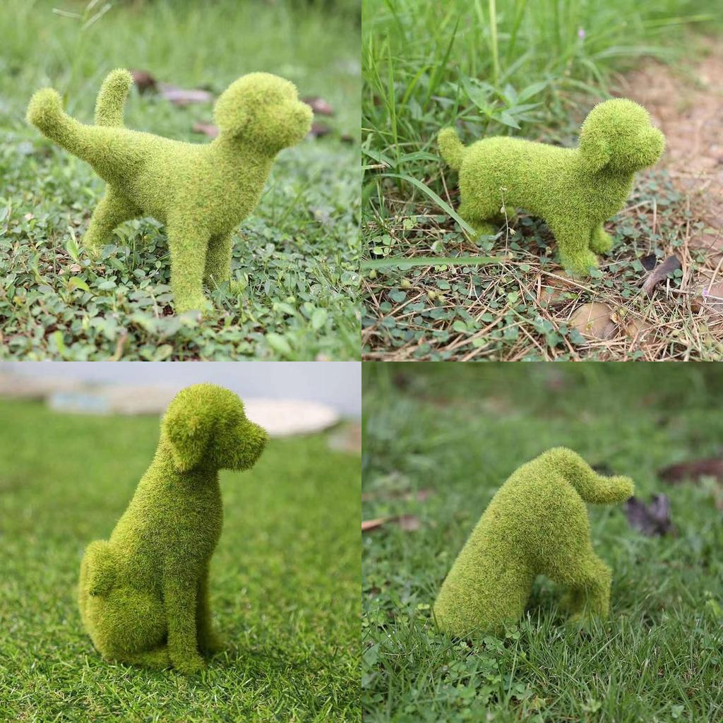 Garden Resin Dog Figurine For Outdoor Patio And Balcony Decor