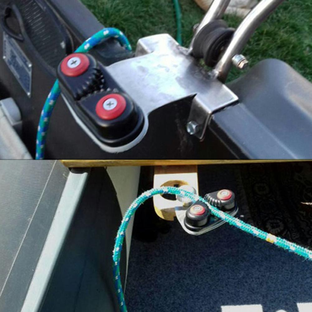 Czarne nylonowe aluminiowe stopowe knagi krzywkowe, uchwyty linowe do morskich akcesoriów żeglarskich do statków i żaglówek