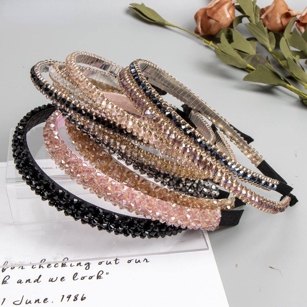 Úplné diamantové vlasové doplňky Čelenka Crystal Headband Fashion Barokní drahokamu čelenka Svatební pokrývky hlavy