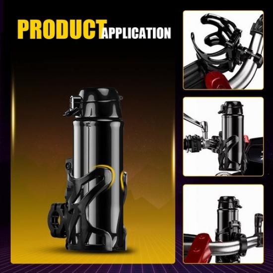 Motorcycle Adjustable Handlebar Cup Holder Mount Drink Water Bottle for ATV Bike