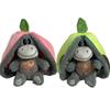 Strawberry Donkey Plush Toy Stuffed Creative Into Fruit Transform Breathing Avocado Donkey Sleeping Doll 30cm Kid Birthday Gift