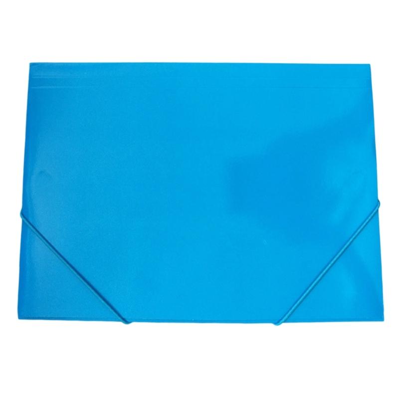 

Portable Foldable A4 Document Organizers With Elastic Band File Storage For Business Study синій