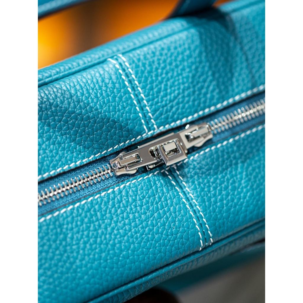 First layer TC cowhide Victoria 27cm bowling bag new leather large capacity tote bag portable shoulder bag